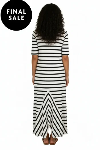 MELA PURDIE Dresses-TRAPEZE DRESS WHITE-BLACK