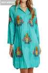 LULA LIFE Dresses-TROPICANNA SHIRTMAKER SEA