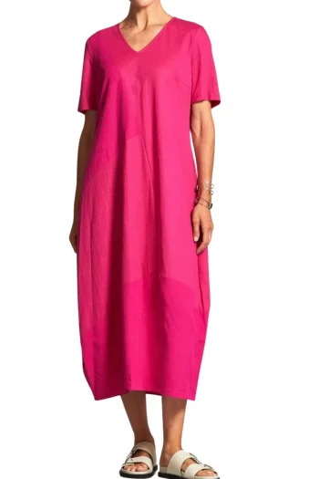 PERUZZI Dresses-TWO TONE DRESS FUSCHIA
