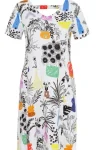 DOLCEZZA Dresses-V NECK DRESS SUMMER-BOUQUET
