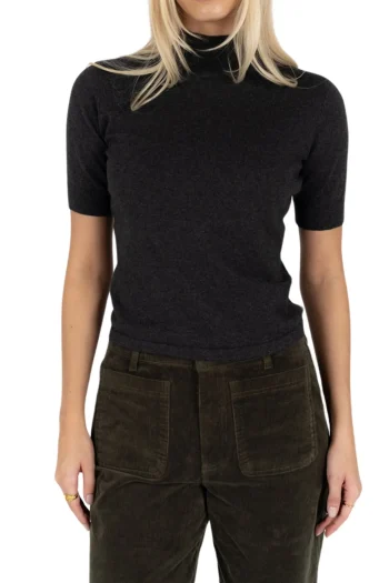 HUMIDITY Tops|Winter Style-VERA TOP CHARCOAL