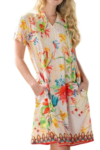 CIENNA Dresses-PINTUCK DRESS WARATAH