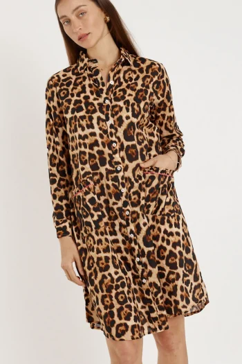 RUBY YAYA Dresses-WILD SHIRTMAKER PRINT