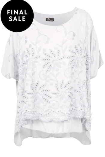 MADE IN ITALY Tops|Weekend Edit-WOVEN 1/2 SLV TOP