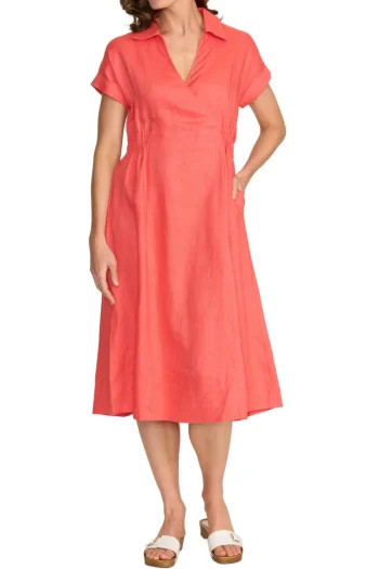 FOIL Dresses-WRAP DREAMS DRESS MELON